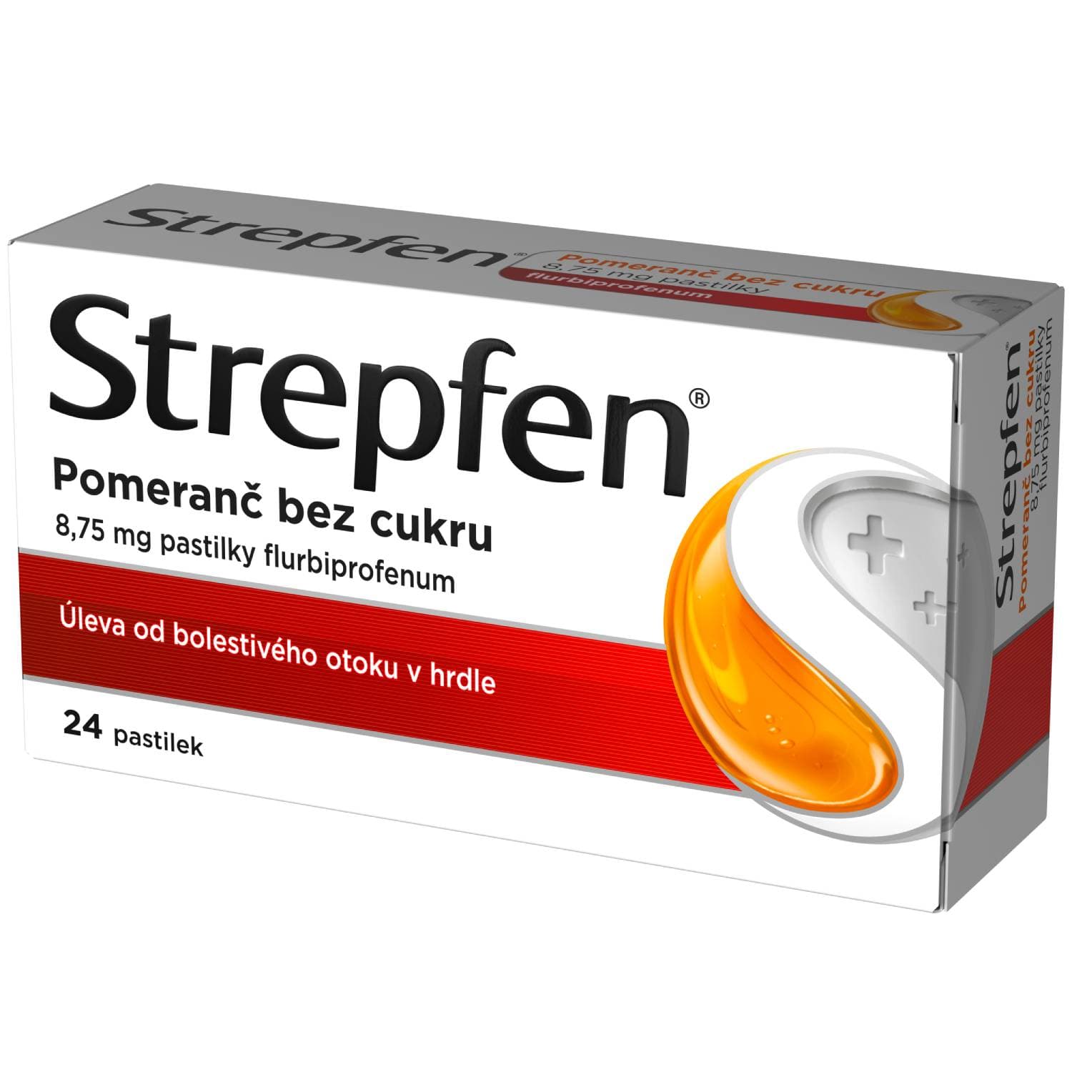STREPFEN POMERANČ BEZ CUKRU 8,75MG pastilka 24 1 ks