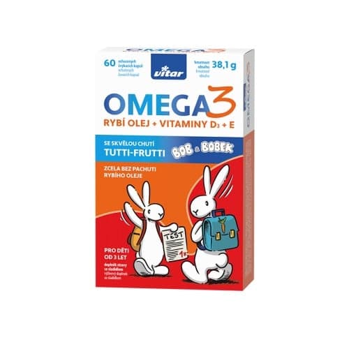Vitar Kids Omega 3+vit.D+vit.E cps.60 60 ks