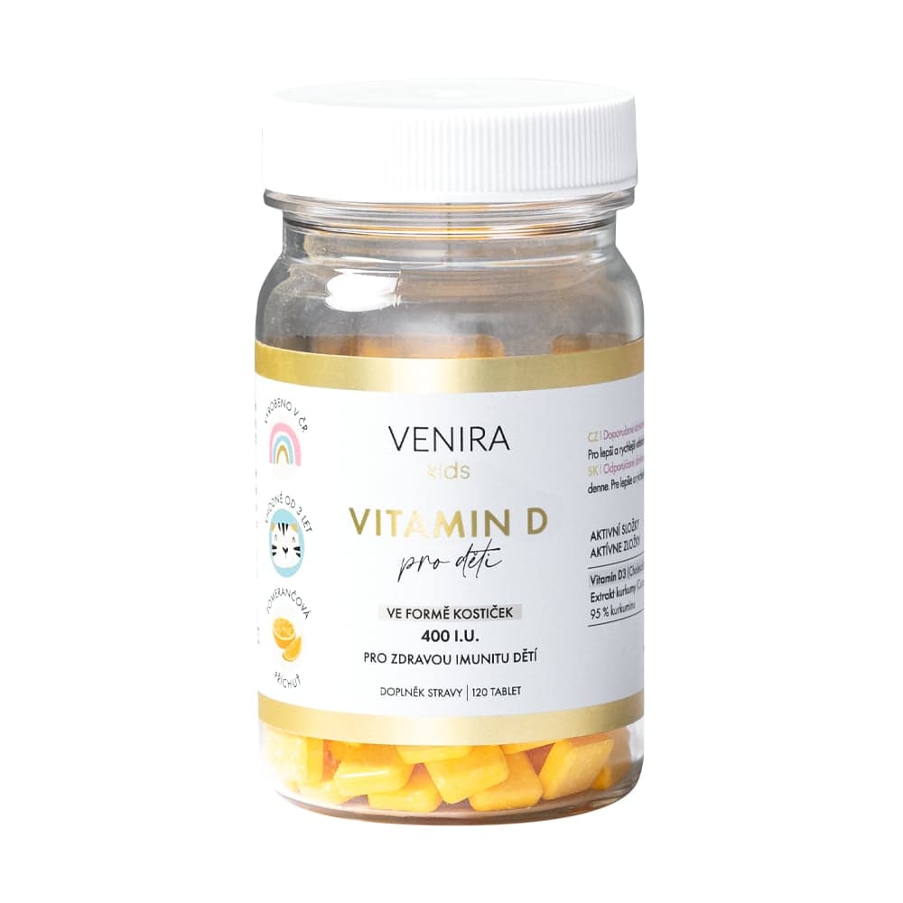 Venira kids Vitamin D pomeranč tbl.120