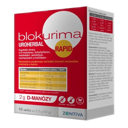 Blokurima Uroherbal Rapid 2g D-manózy sáčk.10x2.3g