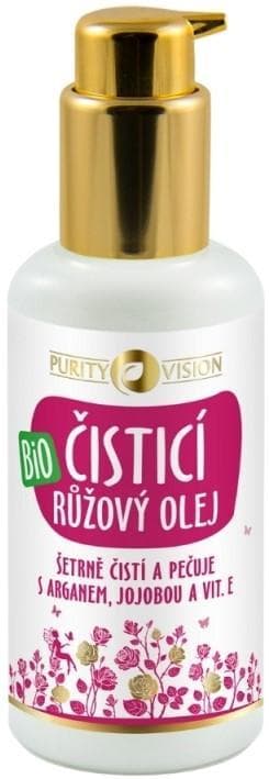 Purity Vision BIO Růžový čisticí olej s arganem, jojobou a vitaminem E