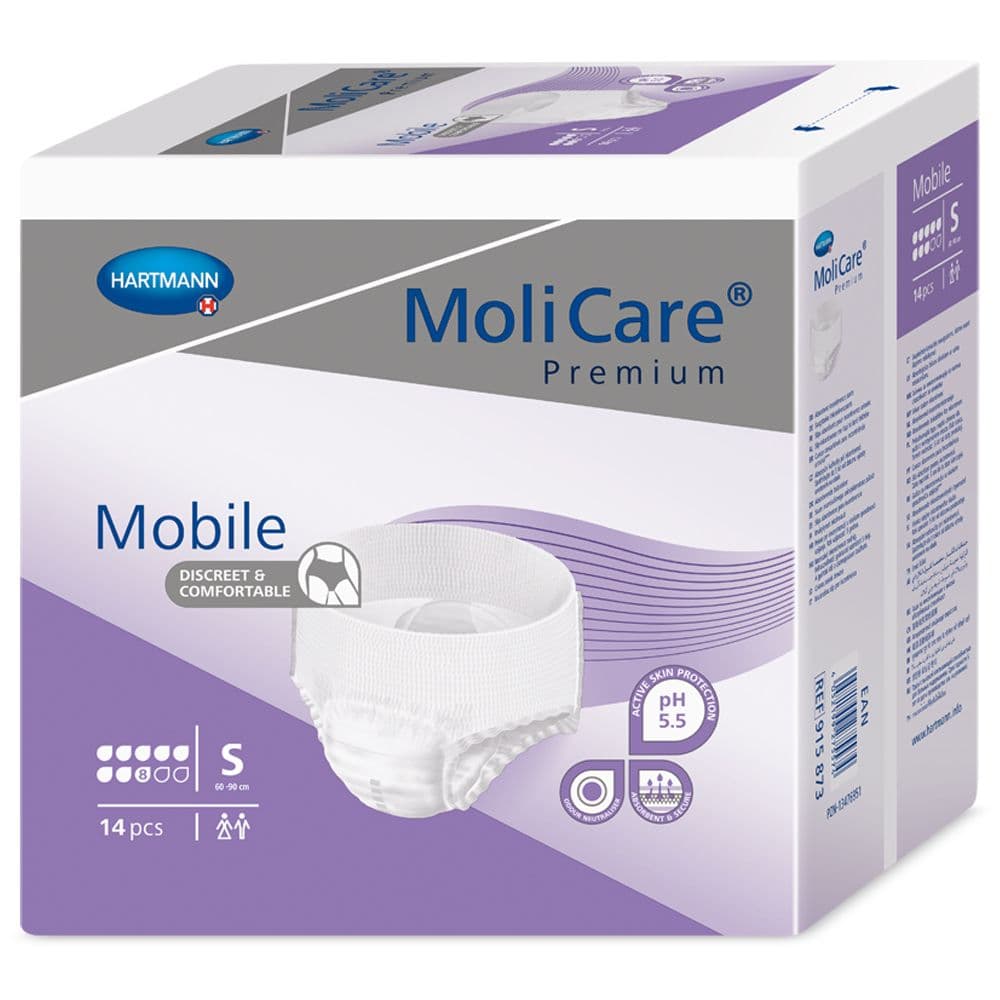 KALHOTKY NAVLÉKACÍ MOLICARE MOBILE 8 KAPEK S BOKY 60-90CM,1740ML,14KS