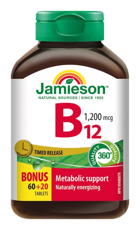 JAMIESON Vitamín B12 1200mcg s post.uvolňov.tbl.80