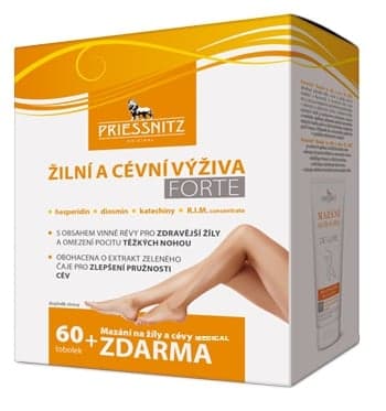 Priessnitz Žilní a cévní výživa FORTE 60tob+mazání