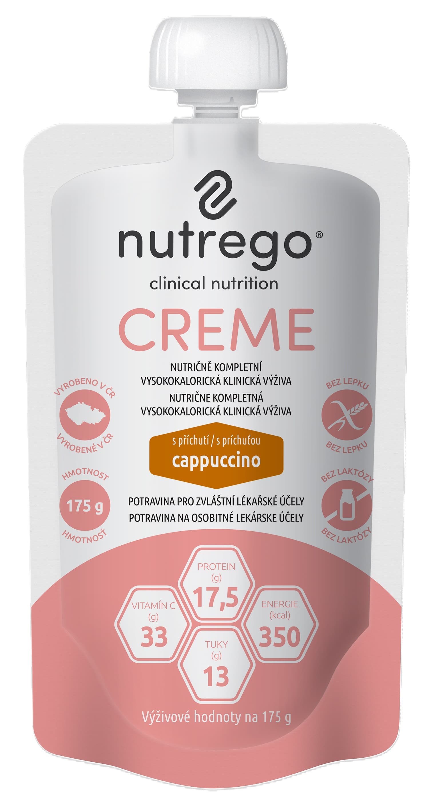 NUTREGO CREME S PŘÍCHUTÍ CAPPUCCINO perorální roztok 12X175G