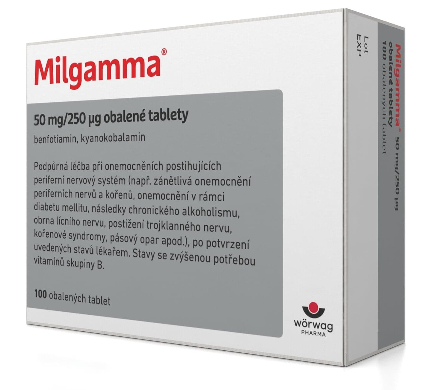 MILGAMMA 50MG/250MCG Obalená tableta 100 1 ks