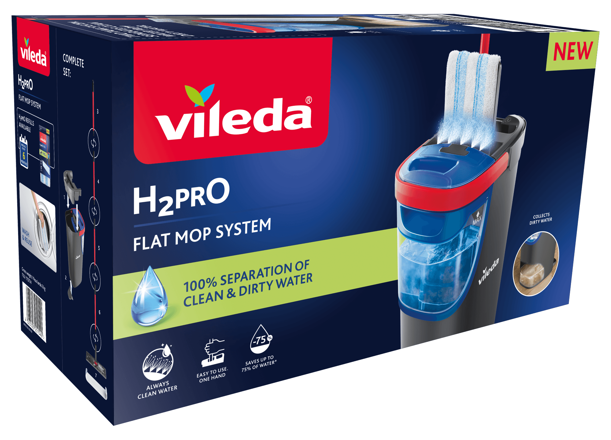 Vileda H₂PrO Plochý mop