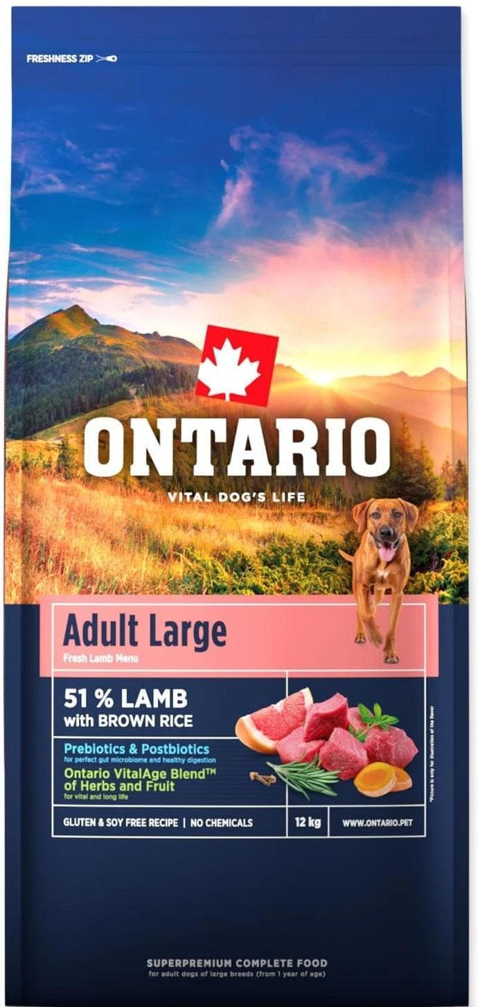 Ontario Adult Large granule s jehněčím a rýží pro psy