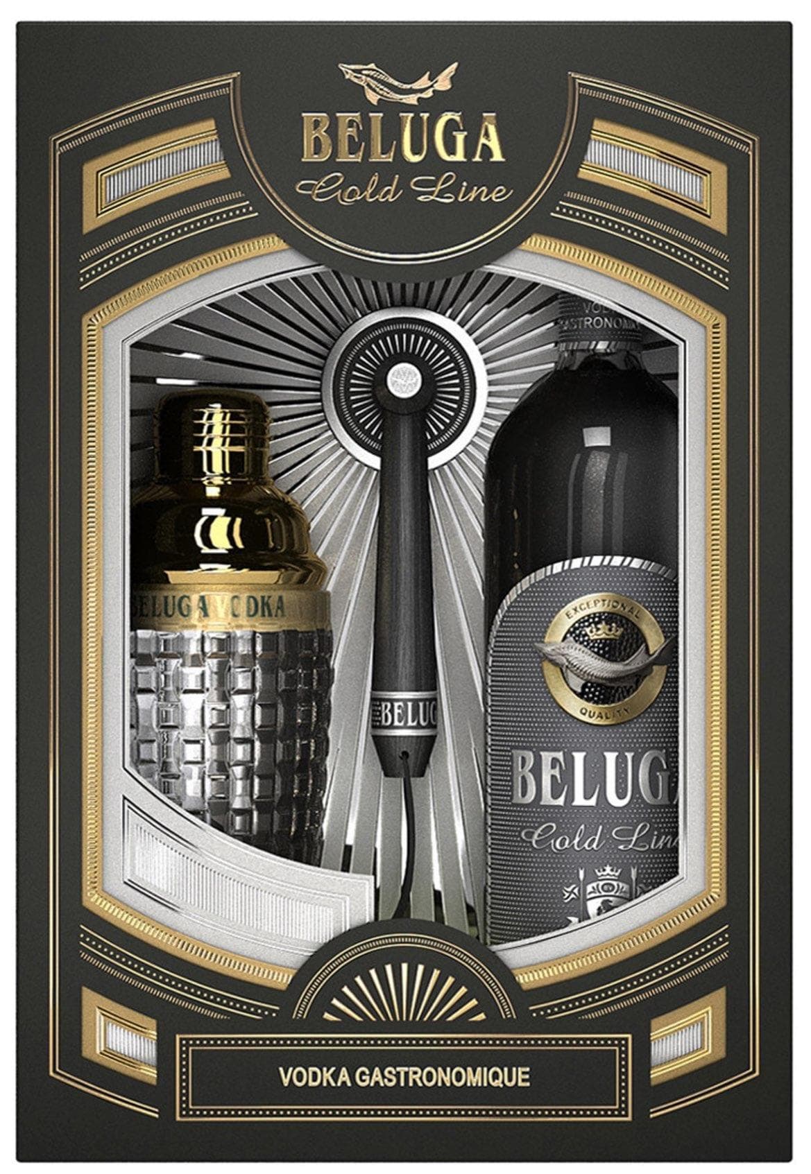 Beluga Gold Line vodka 40% obj. dárkové balení s shakerem