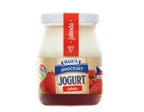 MADETA Jihočeský jogurt jahoda 2,5 % tuku chlaz. 200 g ve skle