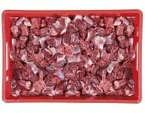 Hovězí kostky z kližky 5 x 5 cm volně ložené chlaz. váž. cca 8 kg vlastní výroba