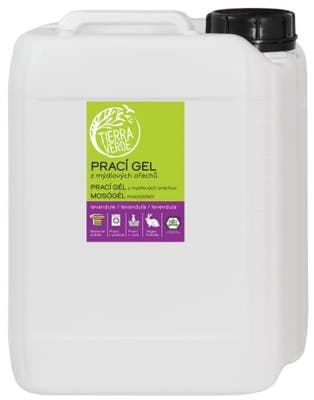 Tierra Verde Prací gel z mýdlových ořechů s BIO levandulovou silicí 5l