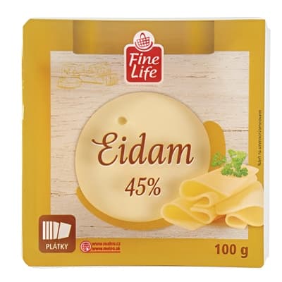 Fine Life Eidam 45% plátky