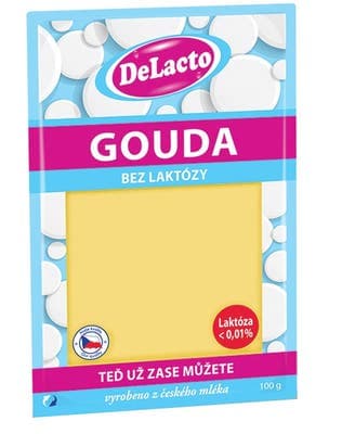 DeLacto Gouda plátky bez laktózy