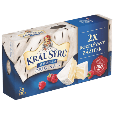 Král Sýrů Hermelín originál Duopack 2x120 g