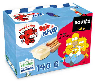 Veselá Kráva Sýr a Křup přírodní sýr Rodinné balení 4x35g