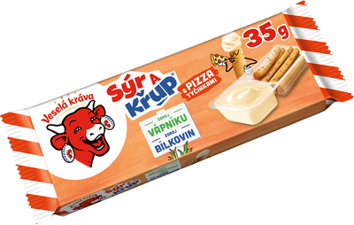 Veselá Kráva Sýr a Křup Pizza snack