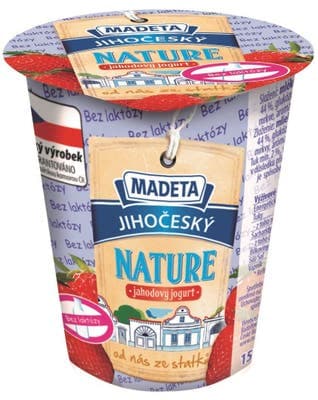 Madeta Jihočeský Nature jahodový jogurt bez laktózy