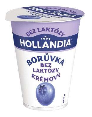 Hollandia Jogurt krémový bez laktózy, Borůvka