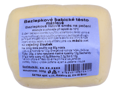 Šetra Bezlepkové Máslové těsto