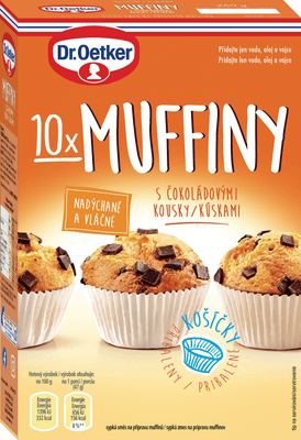 Dr. Oetker Muffiny s čokoládovými kousky