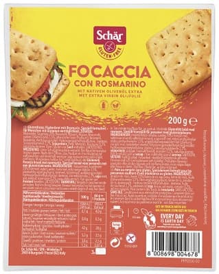 Schär Focaccia con rosmarino - bezlepkové pečivo