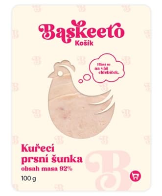 Baskeeto Kuřecí šunka nejvyšší jakosti (92% masa)