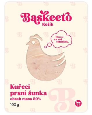 Baskeeto Kuřecí šunka výběrová (80% masa)
