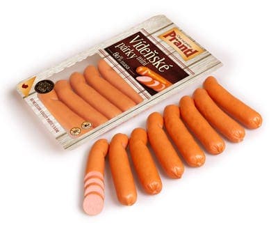 Prantl Vídeňské párky mini (80% masa)