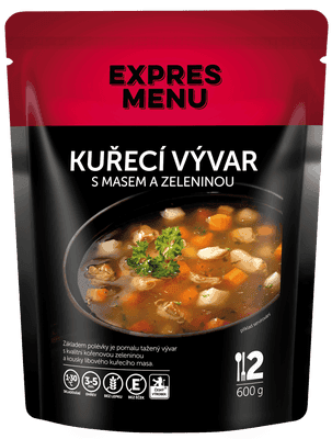 EXPRES MENU Kuřecí vývar se zeleninou, 2 porce