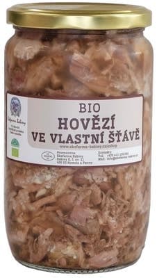 Ekofarma Babiny BIO hovězí ve vlastní šťávě 700.0 g
