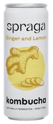 Spraga BIO Kombucha Ginger & Lemon plech