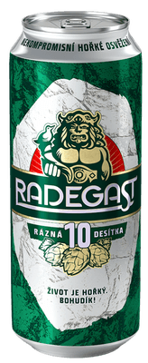 Radegast Rázná 10, světlý výčepní, plech