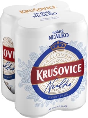 Krušovice Pivo nealkoholické, plech 4x500ml