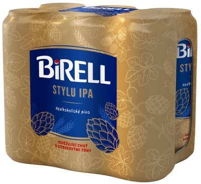 Birell stylu IPA, nealko, plech, 6x500ml 3.0 l