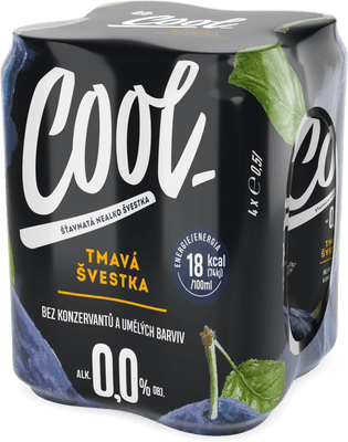 Cool Nealko Tmavá Švestka, plech multipack 4x0,5l