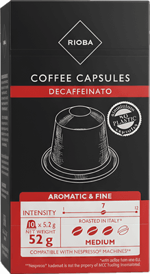 Rioba Espresso Decaffeinato kávové kapsle 10.0 ks