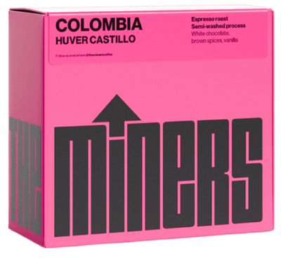 The Miners Colombia Huver Castillo kávová zrna