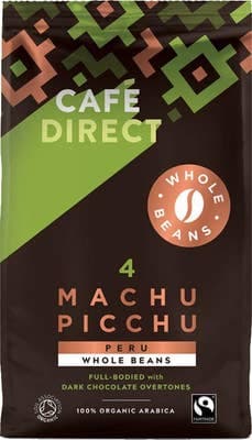 Cafédirect BIO Machu Picchu SCA 82 zrnková káva Arabica