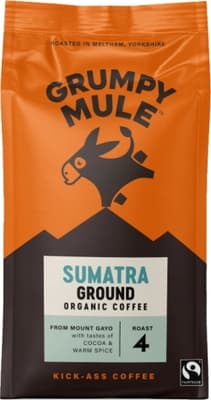 Grumpy Mule BIO Sumatra SCA 84 mletá káva Arabica