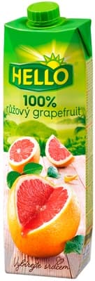 Hello 100% Růžový grapefruit šťáva z koncentrátu