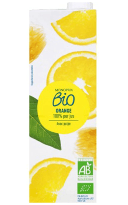 Monoprix Biologique BIO Pomerančová šťáva s dužinou 1.0 l