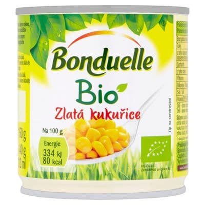 Bonduelle BIO zlatá kukuřice v mírně slaném nálevu