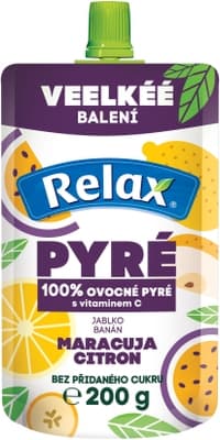 Relax 100% pyré Jablko-Banán-Maracuja-Citron