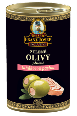 Franz Josef Kaiser Olivy zelené plech plněné tuňákovou pastou 300.0 g