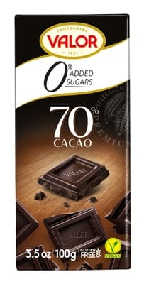 Valor Čokoláda hořká 70%, bez přidaného cukru 100.0 g