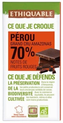 Ethiquable BIO Hořká čokoláda 70%