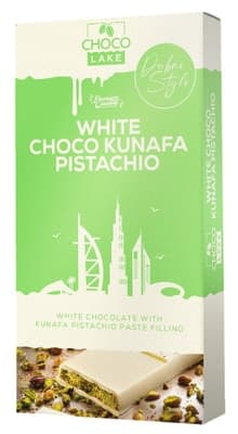Choco Lake Premium White Dubai Chocolate Kunafa & Pistachio 190.0 g