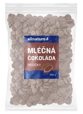 Allnature Mléčná čokoláda pecičky