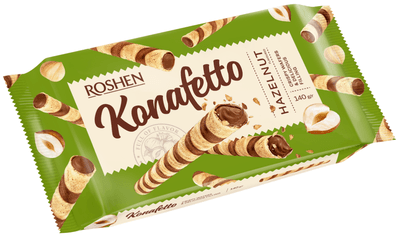 Roshen Konafetto trubičky s lískooříškovou náplní